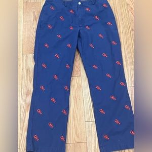 Mens Vineyard Vines Lobster Embroidered Club Pants